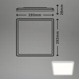 BRILO plafonjera led 18 w 2400 lm 4000 k 29,3x29,3x2,8 cm he bijela | shoptok.hr