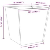 vidaXL Vrtne sadilice 2 kom antracit 40x40x40 cm čelične | shoptok.hr