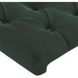  Uzglavlje s ušima tamnozeleno 203x23x118/128 cm baršunasto | shoptok.hr