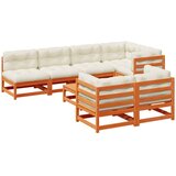  8-dijelni set vrtnih sofa s jastucima voštano smeđi od borovine | Eponuda.ba