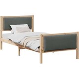  konstrukcija postelje z vzglavjem temno siva 100 x 200 cm blago, (5000084489) | Shoptok.si