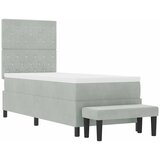  Krevet s opruga kutije Svjetlosiva 200 x 80 cm Baršun | shoptok.hr