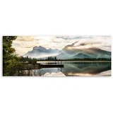Poslikava na platnu Jezero, 150 x 60 cm