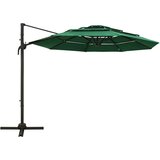  Vrtni suncobran s 4 razine i aluminijskim stupom 3 x 3 m zeleni | Eponuda.com