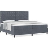 Box Spring Krevet s Madracem Tamno Sivi 200x200 cm Baršun | shoptok.hr