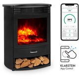Klarstein Bormio S Smart, električni kamin, 950/1900 W, termostat, tjedni timer, crni | shoptok.hr
