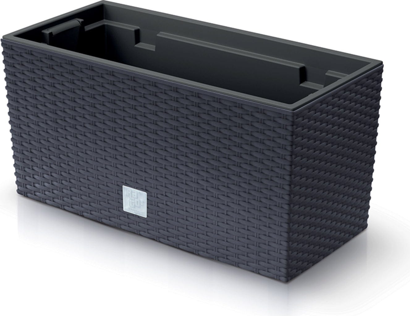 Case cvetlično korito z vložkom za rastline, antracitna - L 39,5 cm