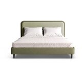 Micadoni Zeleni tapecirani bračni krevet s podnicom 160x200 cm Aveline – | shoptok.hr