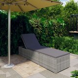 Maison Chic Ležalnik - Sončna ležalnik z blazino poli ratan sive barve, (22043412) | Shoptok.si