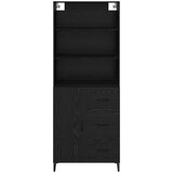  Highboard Crni hrast 69,5 x 34 x 180 cm Konstruirano drvo Slike