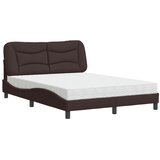  Krevet s madracem Hvar tamnosmeđi 140 x 190 cm od tkanine | shoptok.hr