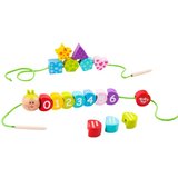 Tooky Toy drveni blokovi za navlačenje gusjenice koja uči brojati 20 kom. | shoptok.hr