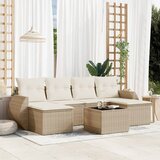  7-dijelni set vrtnih sofa od poliratana s jastucima bež | shoptok.hr