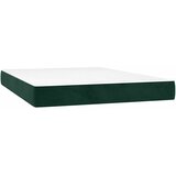  Boxspring - Krevet s oprugama i madracem tamnozeleni 140x200 cm baršunasti - Tamnozelena 140 x 200 cm Okomite pruge | shoptok.hr