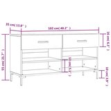 vidaXL Klupa za cipele sjajna bijela 102x35x55 cm konstruirano drvo | shoptok.hr