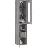  Visoka komoda siva sonome 34,5x34x180 cm od konstruiranog drva | shoptok.hr