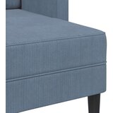 SOFA 2-sjed s ležaljkom u obliku slova L plava 125 cm lan | shoptok.hr