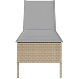 Ležaljka s jastukom bež 55x200x44 cm poli ratan | shoptok.hr