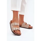 Boto Women's Slip-On Sandals On Cork Sole Beige Cortina | Shoptok.si