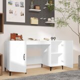  Radni stol visoki sjaj bijeli 140x50x75 cm konstruirano drvo | Shoptok.si