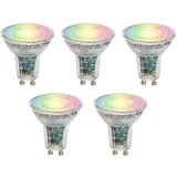 LUEDD Set van 5 Smart GU10 50 LED lampen helder RGBW 4.5W 350 lm 2700-6000K | Shoptok.si