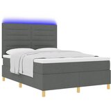  LED Box Spring Krevet Tamno siva 160 x 200 cm tkanina | shoptok.hr