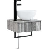 vidaXL Priljubljen umivalnik na steni Siva Sonoma 40 x 35 x 39 cm, (5000245617) | Shoptok.si