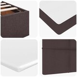 vidaXL Okvir kreveta s madracima tamnosmeđi 200x200cm tkanine | shoptok.hr