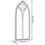  Vrtno ogledalo crno 100 x 45 cm željezno za vanjsku upotrebu | shoptok.hr