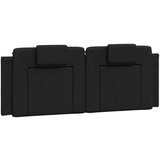 vidaXL Posteljni okvir z vzglavjem črn 140x200 cm umetno usnje | Shoptok.si