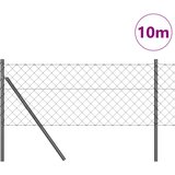  Stup za ogradu Siva 10 x 0,8 m (60 x 60 mm mreža) Čelik i PVC | shoptok.hr