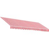  Zamjenska tkanina za tendu crveno-bijela prugasta 4,5 x 3,5 m | shoptok.hr