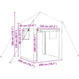 vidaXL Staklenik s krovom Zelena 200 x 200 x 300 cm Čelik | shoptok.hr