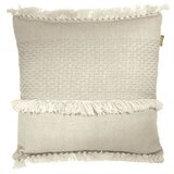 Malagoon Blazine Offwhite fringe cushion Bela | Shoptok.si