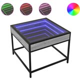 Maison Chic Klubska mizica - kavna mizica - Nizka mizica z neskončnimi LED siva sonoma 50x50x41 cm, (21752104) Cene