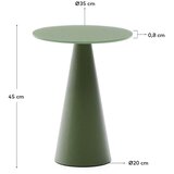 Kave Home Okrogla stranska mizica s stekleno mizno ploščo ø 35 cm Wilshire – | Shoptok.si