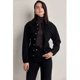 zenska jeans jakna sa pojasom na ledjima