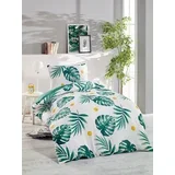 Set Jednokrevetna posteljina Monstera, 140x200cm, zelena