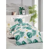 set Single posteljine Monstera, 140x200cm, Zeleni