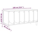 Ormarić za ploče boja betona 100 x 38 x 48 cm konstruirano drvo | shoptok.hr