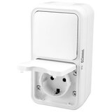 Commel dvopolna uticnica 16a + sklopka 10a 250v ip55 bela ( c043-213 ) Cene