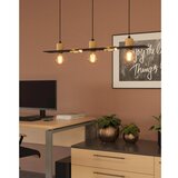 Eglo visilica Bramerton 43752, 3x E27, 81 cm, crna/smeđe drvo | shoptok.hr