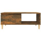  Klubska mizica dimljeni hrast 90x50x36,5 cm inženirski les, (20714555) | Shoptok.si