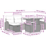  Set vrtne sofe od 7 dijelova s jastučićima crni poli ratan | shoptok.hr