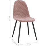  Blagovaonske stolice 4 kom ružičaste baršunaste | shoptok.hr