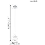 Eglo montio 1, led, 1x5w, hrom/staklo prozirno | Eponuda.com