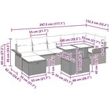  Vrtna sedežna garnitura z blazino 8 pcs Siva Poly ratan, (5000154681) | Shoptok.si