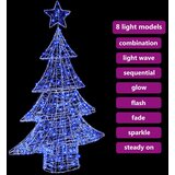 vidaXL Božično drevo med 100 LED Modra 120 cm Akril | Shoptok.si