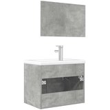  3-dijelni set kupaonskog namještaja siva boja betona drveni 60 x 38.5 x 46 cm | shoptok.hr