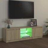 TV ormarić s LED svjetlima boja hrasta sonome 120x30x36 cm | shoptok.hr